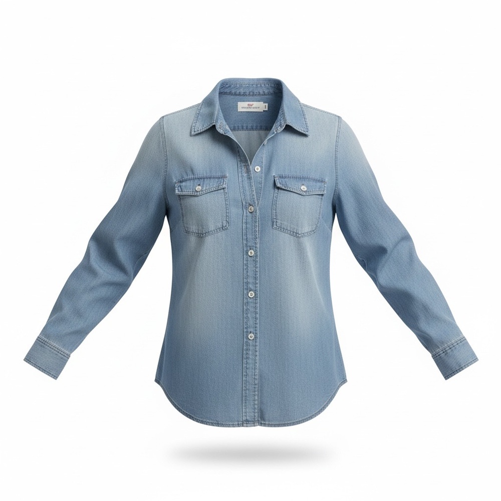 Vineyard Vines Light Blue Denim Button-Down Shirt